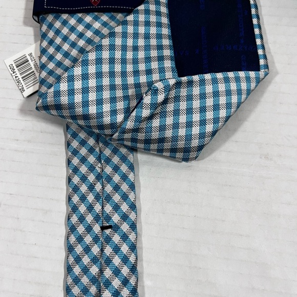 Saddlebred Handmade Neckwear Tie Blue & White 60 inches - Picture 4 of 10